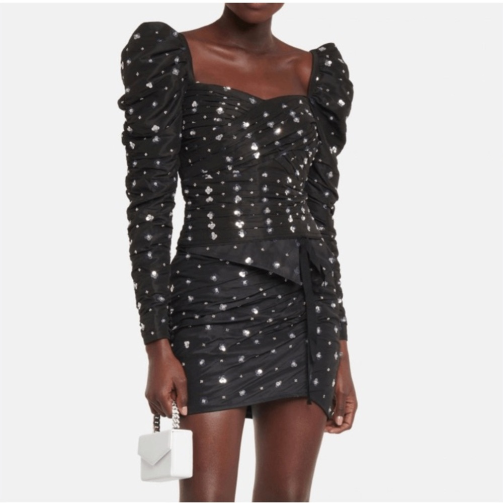 Self portrait cluster sequin taffeta set